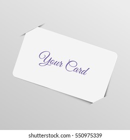 Gift card with title mockup  vector illustration eps 10