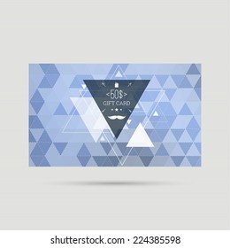 Gift card with triangles