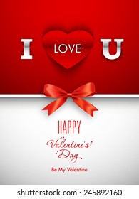 Gift card of Valentine's Day with beautiful heart design.