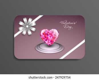 Gift card of Valentine's Day with beautiful heart design.