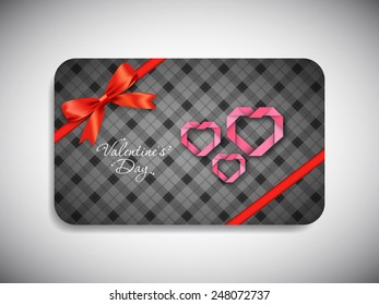 Gift card of Valentine's Day with beautiful heart design.
