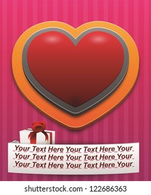 Gift card. Valentine's Day. Vector illustration