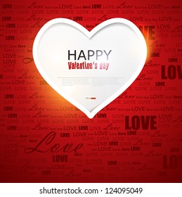 Gift card. Valentine's Day. Vector background