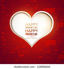 Gift card. Valentine's Day. Vector background