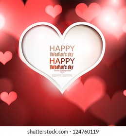Tarjeta de regalo. Día de San Valentín. Fondo del vector