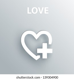 Gift card. Valentine's Day. Vector background, easy editable