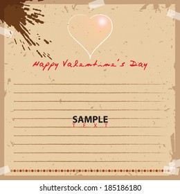 Gift card. Valentine's Day. Vector background