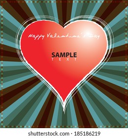 Gift card. Valentine's Day. Vector background