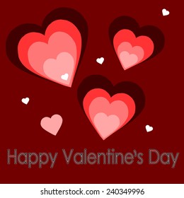 Gift card. Valentine's Day. Vector background