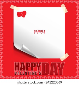 Gift card. Valentine's Day. Vector background