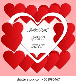 Gift card. Valentine's Day. Vector. Background.