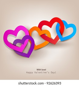 Gift card. Valentine's Day. Vector background