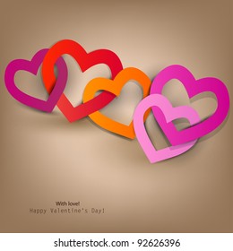 Gift card. Valentine's Day. Vector background