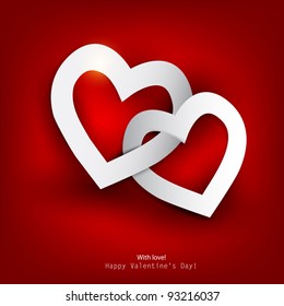 Gift card. Valentine's Day. Vector background