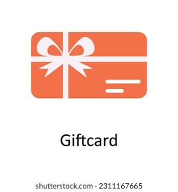 Icono plano de diseño de vectores de tarjeta de regalo. Símbolo de comercio y compras sobre fondo blanco Archivo EPS 10