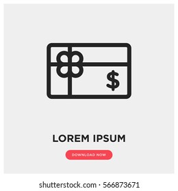 Gift card vector icon