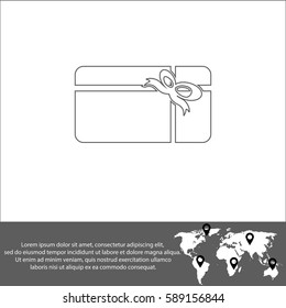 Gift card vector icon