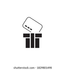 plantilla de diseño de icono vectorial de tarjeta regalo