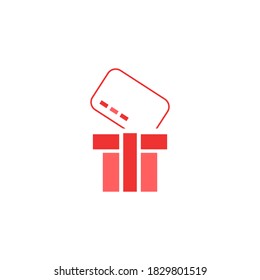 plantilla de diseño de icono vectorial de tarjeta regalo