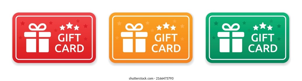 Gift Card Vector Illustration. Birthday Present, Exclusive Giftcard Voucher Template Concept.