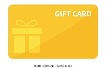 Tarjeta de regalo. Ilustración del vector aislada en fondo blanco
