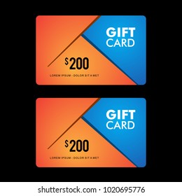 gift card voucher coupon vector template