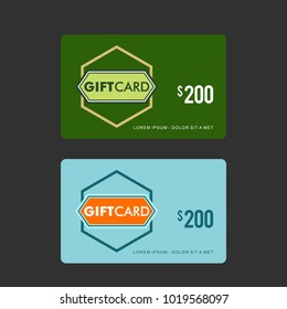gift card voucher discount vector business template