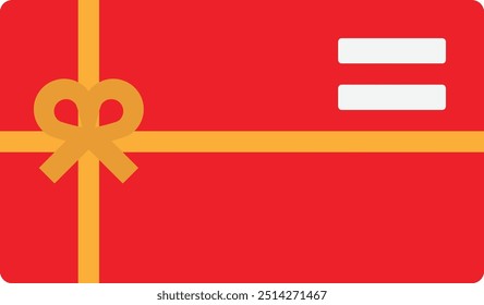 Gift Card Voucher Icon Vector Flat Illustration