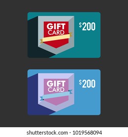 gift card voucher triangle discount vector template