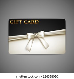 gift card with white bow and ribbon