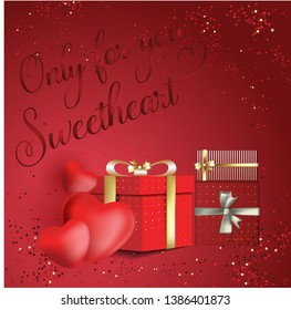 Gift card for your love. Romantic and cool greeting. Makes Happy. Eye Catching. Trendy Presentation.