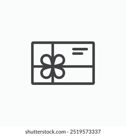 Gift cardlinesimple icon in line style.