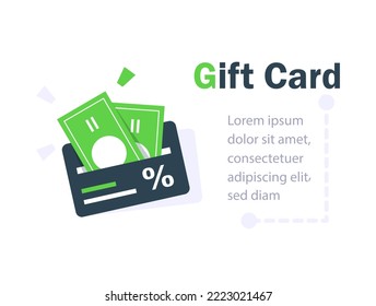 Gift card,redeem present box, more discount, perks concept,loyalty program, earn points