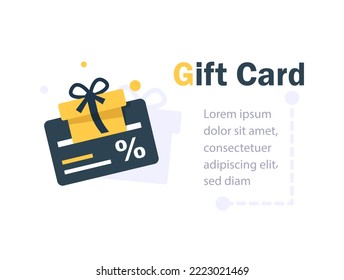 Gift card,redeem present box, more discount, perks concept,loyalty program, earn points