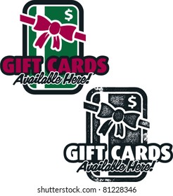 Gift Cards Available Here, Clean & Distressed Version