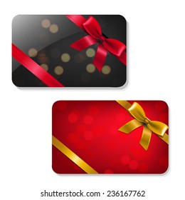 Gift Cards Big Set With Gradient Mesh, Vector Illustration