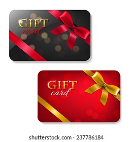 Gift Cards Big Set With Gradient Mesh, Vector Illustration