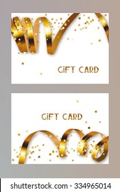  Gift cards with gold ticker tape