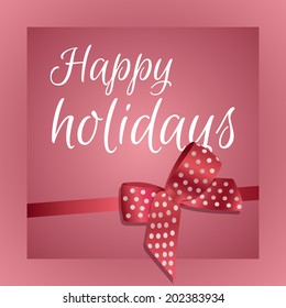 Gift cards and invitation with ribbons. Vector background.