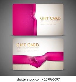 gift cards with pink ribbons