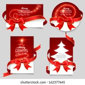 Gift cards with red bows