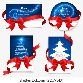 Gift cards with red bows