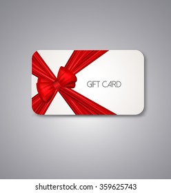 Gift cards with red ribbon 