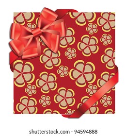 Gift cards with ribbon. Vector background