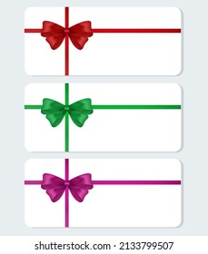 gift cards set with ribbon