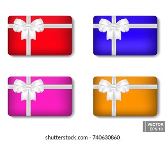 Gift cards. Set. Tape. Packaging. For your design.