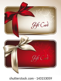 Gift cards with silk bows