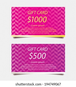 gift cards vector template