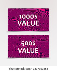 Gift cards, Gift Vouchers Vector Template.