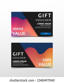 Gift cards, Gift Vouchers Vector Template.